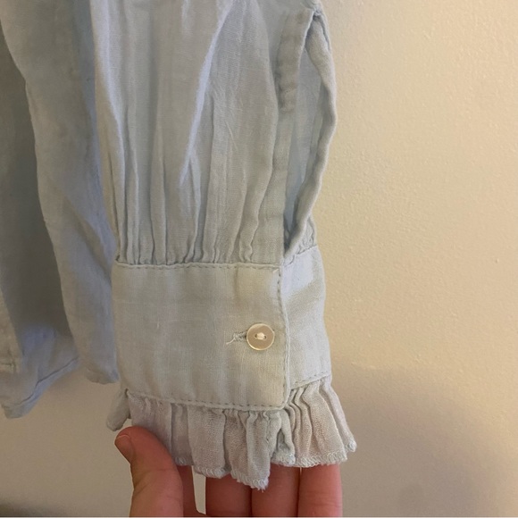 Sundance Cecelia Lace Ruffle Button Down Top - Picture 7 of 9